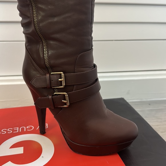 Guess Dark Brown Danjer Knee High Boots - Picture 5 of 7